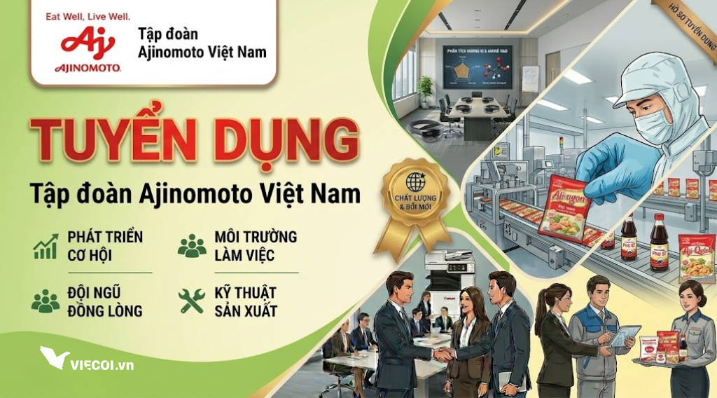Ajinomoto Việt Nam Tuyển Dụng: Chớp Lấy Cơ Hội Việc Làm, Thu Nhập Hấp Dẫn!