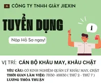 Cán bộ quản lý Khâu May, Chặt