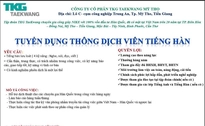 Nhân Viên Thông Dịch Viên Tiếng Hàn