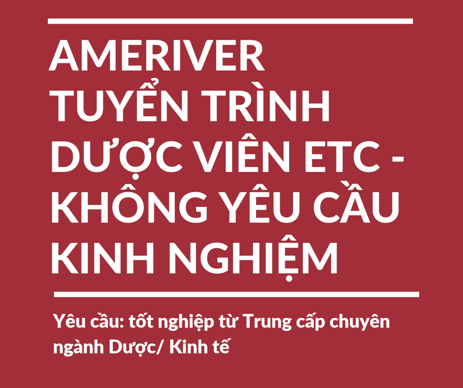 Trình Dược Viên ETC - Không yêu cầu kinh nghiệm