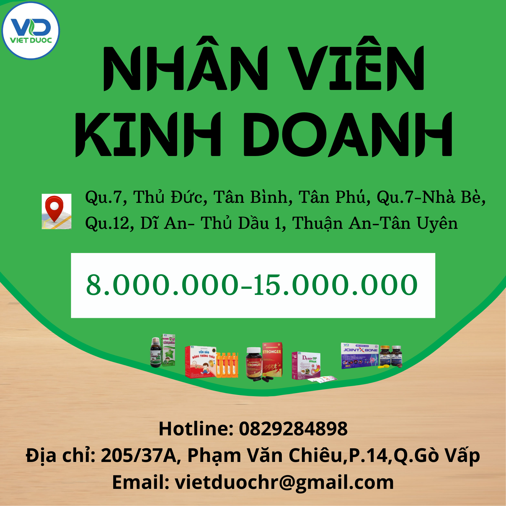 NHÂN VIÊN SALE THỊ TRƯỜNG KÊNH NHÀ THUỐC