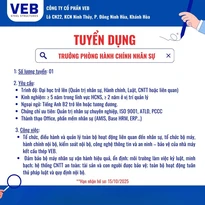 Khánh Hòa - Trưởng phòng Hành chính Nhân sự