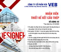 Khánh Hòa  Nhân viên thiết kế kết cấu thép  VEB