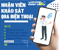 Nhân viên khảo sát qua điện thoại