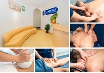 Kỹ thuật viên xoa bóp bấm huyệt trị liệu