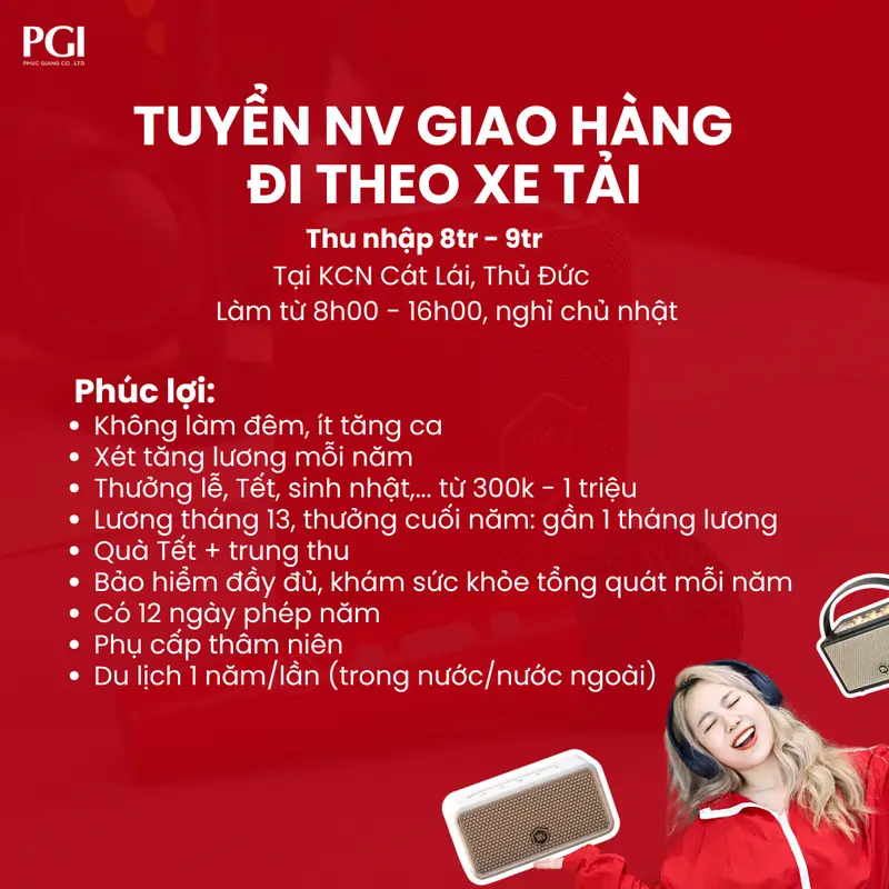 Nhân Viên Giao Nhận, Thu nhập 8 triệu - 9 triệu/tháng