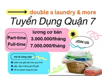 Tuyển nhân viên giặt sấy Quận 7