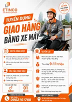 Nhân viên giao hàng xe máy