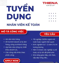 NHÂN VIÊN KINH DOANH KHU VỰC-  CT TNHH TÔN PHÚ MỸ