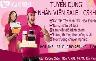 NHÂN VIÊN SALE - CSKH TÂY NINH