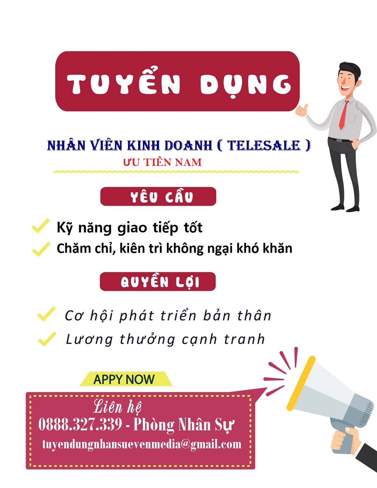 NHÂN VIÊN CHĂM SÓC KHÁCH HÀNG TẠI PLEIKU