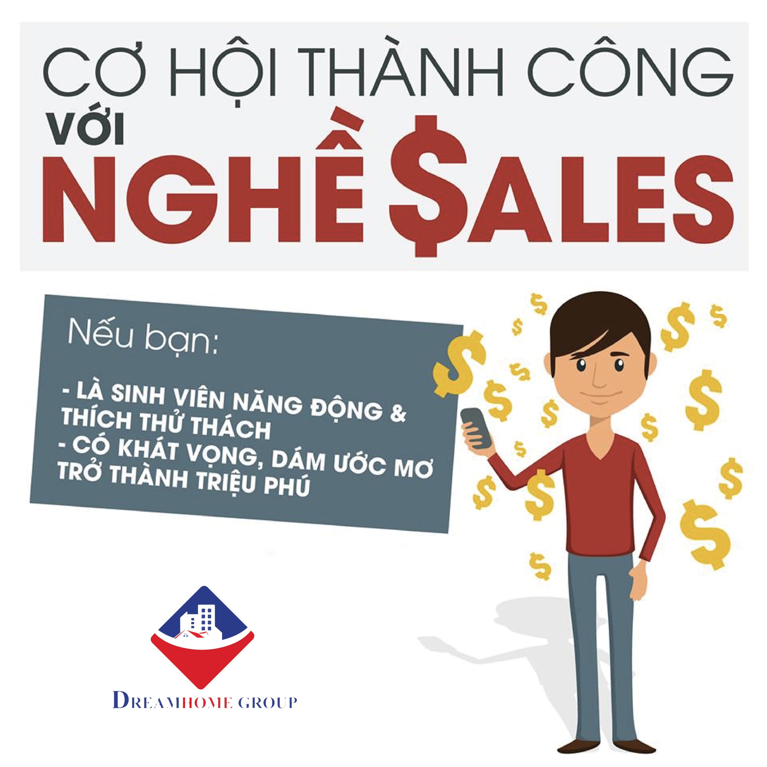 Nhân viên kinh doanh tại văn phòng