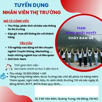 Tuyển dụng nhân viên thị trường