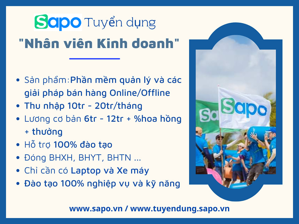 NHÂN VIÊN KINH DOANH PHẦN MỀM QUẢN LÝ BÁN HÀNG SAPO