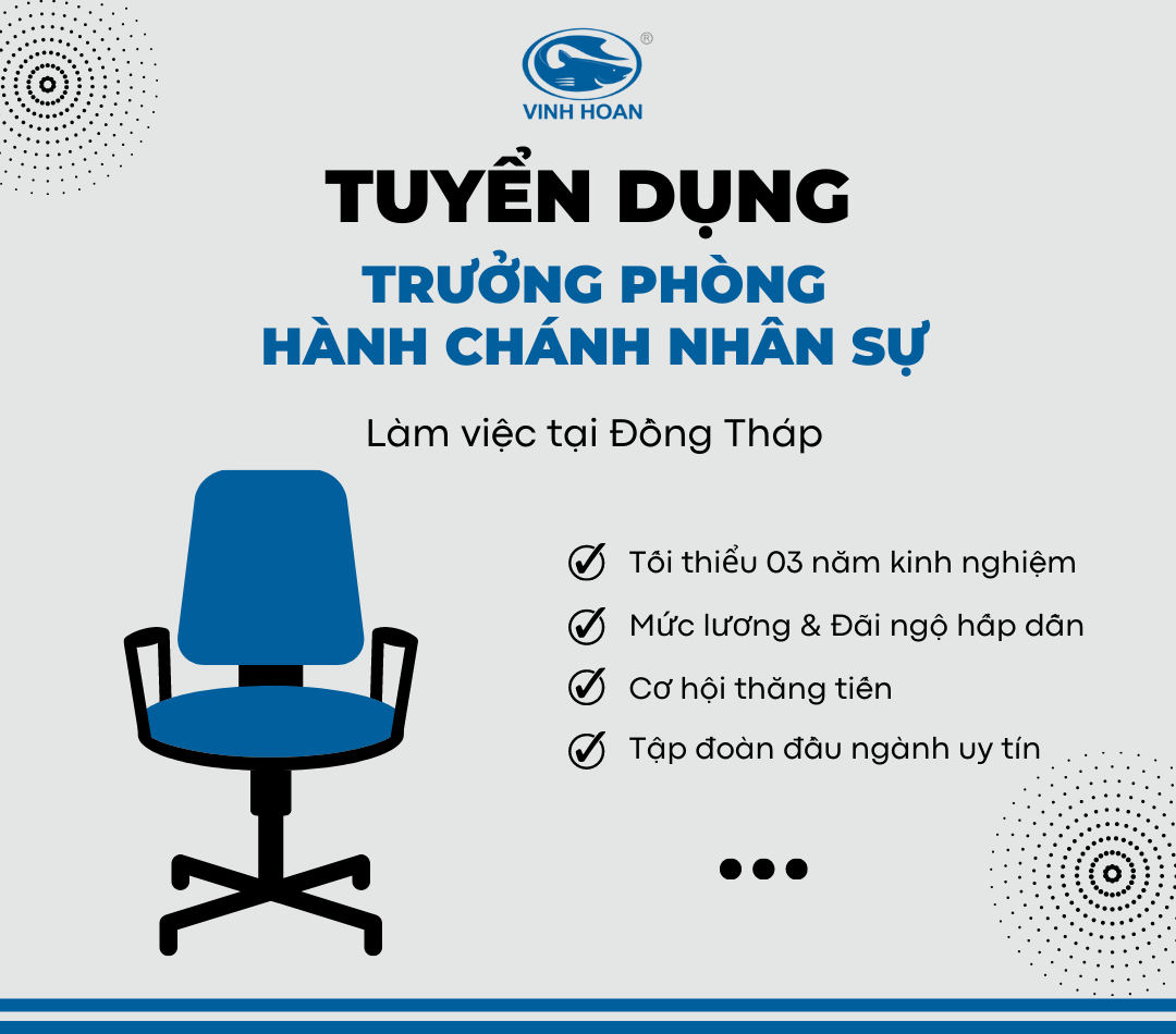 Trưởng phòng Hành chánh Nhân sự - Làm việc tại Đồng Tháp