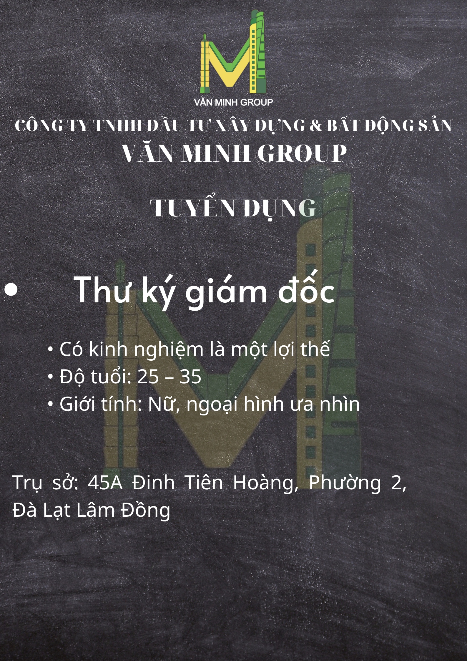 THƯ KÝ GIÁM ĐỐC