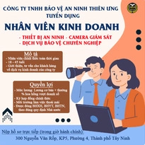 Nhân viên kinh doanh thiết bị an ninh - camera giám sát